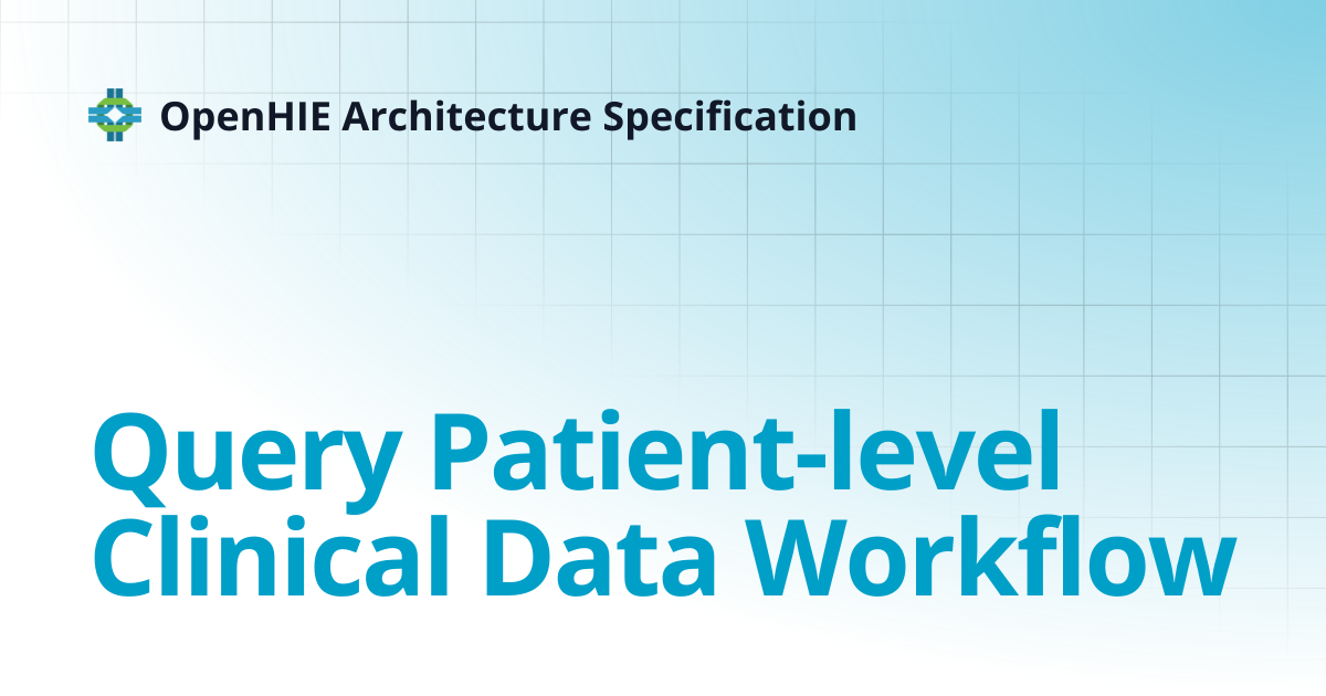 Query Patient-level Clinical Data Workflow | OpenHIE Architecture ...